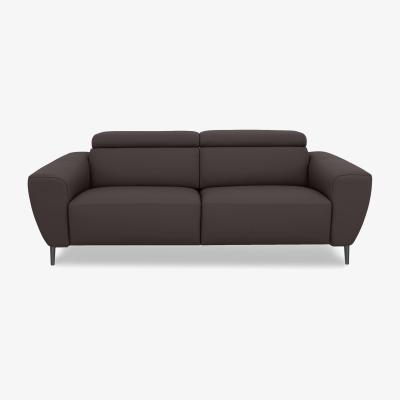 Furniture Village Nicoletti Italia - Milano 3 Seater Leather Sofa - Botera Testa Di Moro