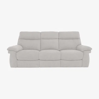 Furniture Village Comfort Story - Serene 3 Seater Fabric Power Recliner Sofa with Drop Down Table - R23 Silver Grey