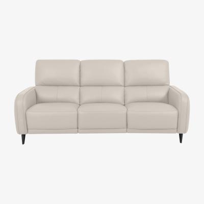 Furniture Village Domicil - Logan 3 Seater Leather Power Recliner Sofa - NP Frost