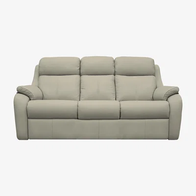 Furniture Village G Plan - Kingsbury 3 Seater Leather Power Recliner Sofa with Power Headrests