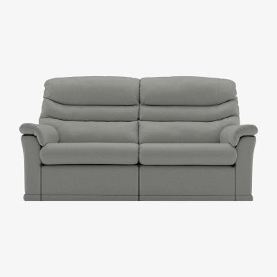 Furniture Village G Plan - Malvern 2 Cushion 3 Seater Leather Sofa - Texas Charcoal