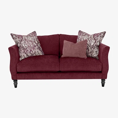 Furniture Village Boutique Chatterley 3 Seater Sofa - Bolero Boysenberry with Ebony Feet