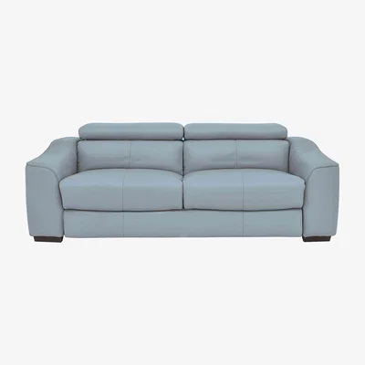 Furniture Village Elixir 3 Seater NC Leather Sofa - Pearl Blue