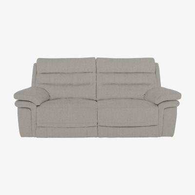 Furniture Village Berlin 3 Seater Fabric Power Recliner Sofa - Rosy Light Grey