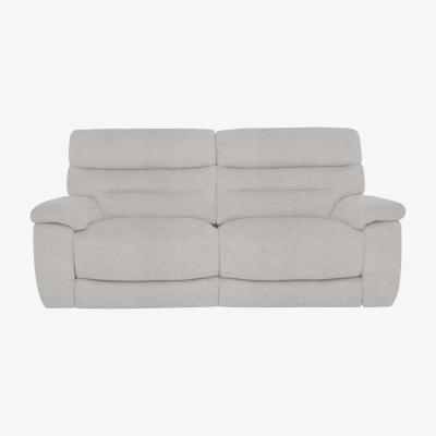 Furniture Village Comfort Story - Nimbus 3 Seater Fabric Power Recliner Sofa with Headrests - R23 Silver Grey