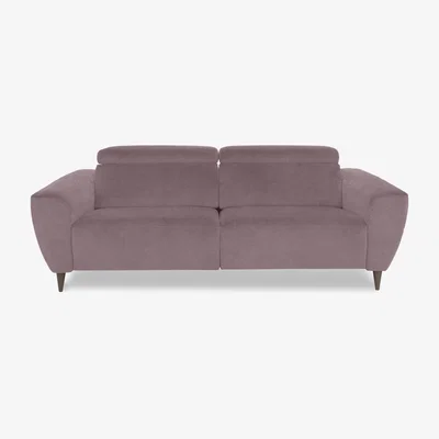 Furniture Village Nicoletti Italia - Milano 3 Seater Fabric Power Recliner Sofa - Fuente Rose