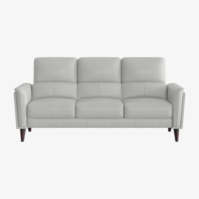 Furniture Village Compact Collection Klein 3 Seater NC Leather Sofa - Grey