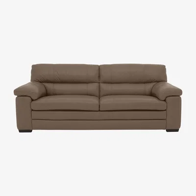 Furniture Village Cozee 3 Seater Pure Premium Leather Sofa - Fawn