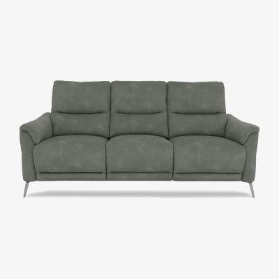 Furniture Village Daytona 3 Seater Fabric Power Recliner Sofa - Dexter Fern