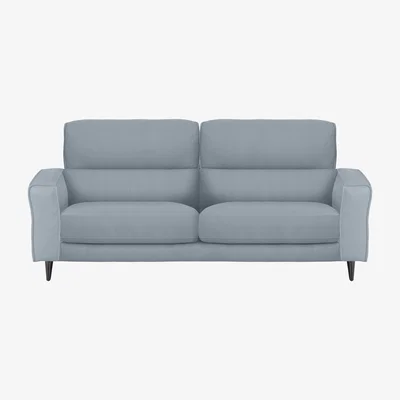Furniture Village Axel 3 Seater NC Leather Sofa - Pearl Blue