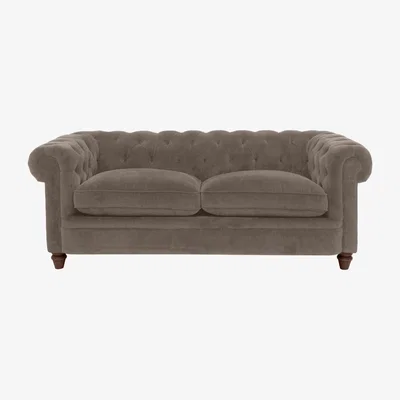 Furniture Village Alexander and James - Chesterfield Collection Ralph 3 Seater Fabric Sofa - Wicker - Dark Feet