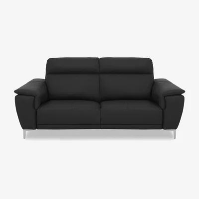 Furniture Village Nicoletti Italia - Amalfi 3 Seater Leather Sofa - Torello Nero