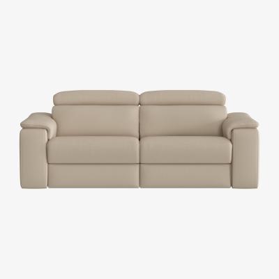 Furniture Village Nicoletti - Davide 3 Seater Leather Power Recliner Sofa - Grey