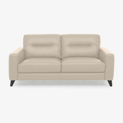 Furniture Village Jules 3 Seater NC Leather Sofa - NC Bisque