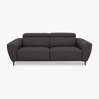 Furniture Village Nicoletti Italia - Milano 3 Seater Leather Sofa - Dali Grigio