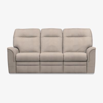 Furniture Village Parker Knoll - Hudson 23 Leather 3 Seater Sofa - Roma Putty