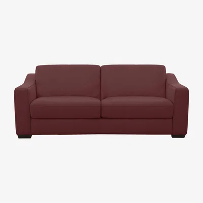 Furniture Village Optimus 3 Seater NC Leather Sofa - NC Deep Red