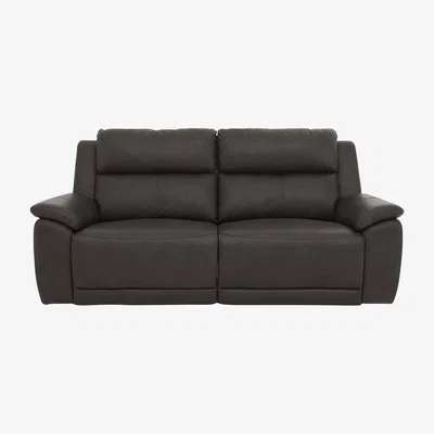 Furniture Village Utah 3 Seater Leather Power Recliner Sofa with Headrests and Power Lumbar - Piompo