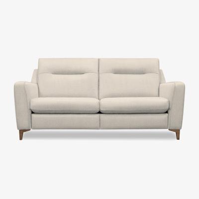 Furniture Village G Plan - Arlo 3 Seater Fabric Sofa - No Recliner - Nebular Blush with Walnut Feet