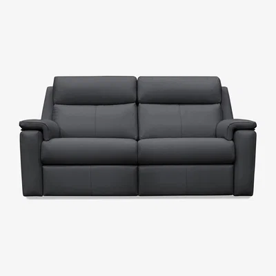 Furniture Village G Plan - Thornbury 3 Seater Leather Power Recliner Sofa with Headrests and Power Lumbar - Cambridge Petrol Blue