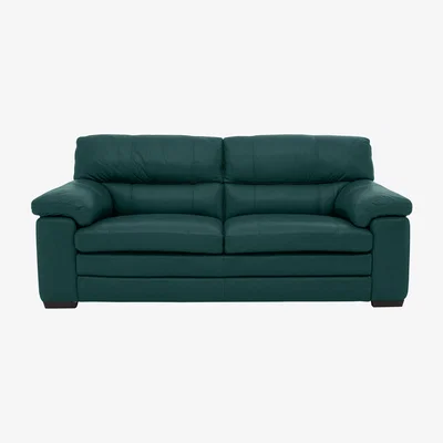 Furniture Village Cozee Leather 2.5 Seater Sofa - Green- World of Leather