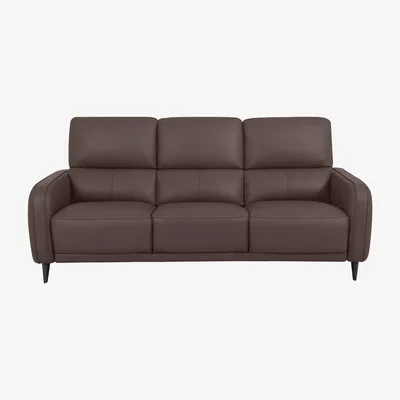 Furniture Village Domicil - Logan 3 Seater Leather Sofa - NN Cacao Brown