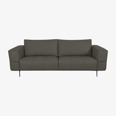 Furniture Village Domicil - Lawson 3 Seater Leather Sofa - NN Elephant Grey