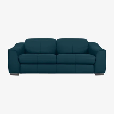 Furniture Village Xavier 3 Seater NC Leather Sofa - Carribean Sea