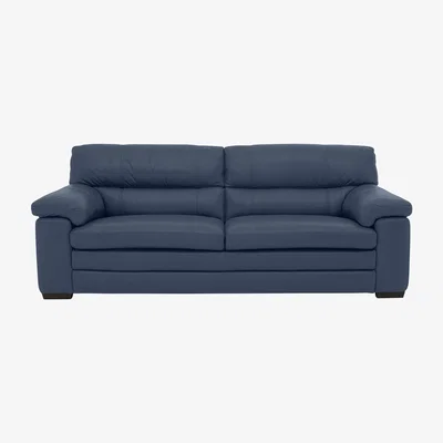 Furniture Village Cozee 3 Seater Pure Premium Leather Sofa - Ocean