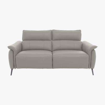 Furniture Village Jude 3 Seater Leather Sofa - Grey