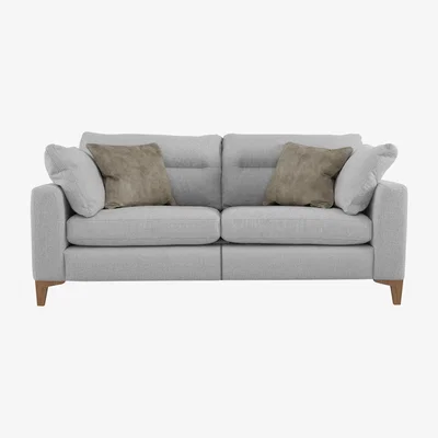 Furniture Village Uniqa 3 Seater Fabric Power Recliner Sofa - Grey