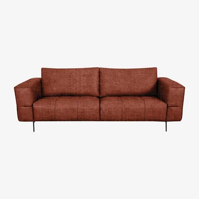 Furniture Village Domicil - Lawson 3 Seater Fabric Sofa - Red Maple