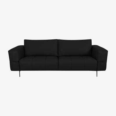 Furniture Village Domicil - Lawson 3 Seater Leather Sofa - NP Black
