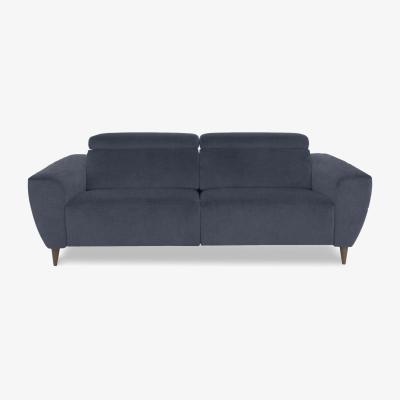 Furniture Village Nicoletti Italia - Milano 3 Seater Fabric Power Recliner Sofa - Fuente Ocean