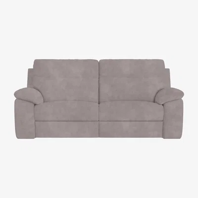 Furniture Village Nicoletti Italia - Pepino 3 Seater Fabric Sofa with Power Recliner - Selma Grigio
