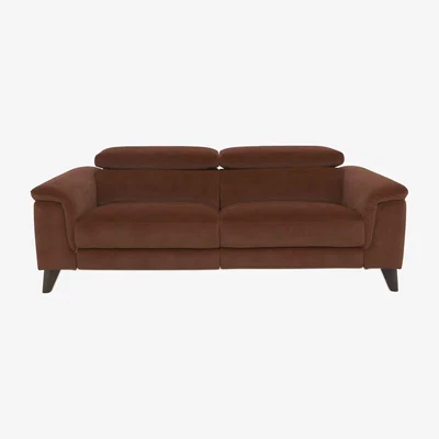 Furniture Village Wade 3 Seater Fabric Power Recliner Sofa - R06 Caramel