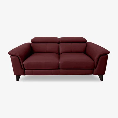 Furniture Village Wade 3 Seater NC Leather Sofa - NC Deep Red
