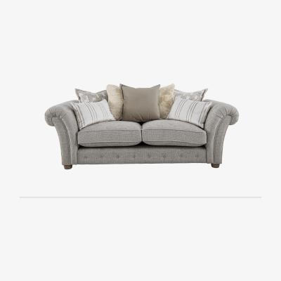 Furniture Village Oyster Bay 3 Seater Fabric Scatterback Sofa - Grey