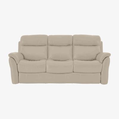 Furniture Village Relax Station Revive 3 Seater Leather Sofa - Grey- World of Leather
