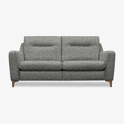 Furniture Village G Plan - Arlo 3 Seater Fabric Power Recliner Sofa - Remco Slate with Walnut Feet