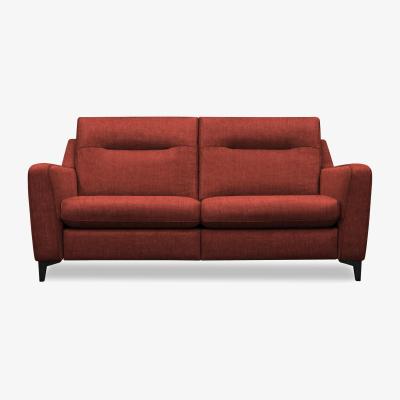 Furniture Village G Plan - Arlo 3 Seater Fabric Sofa - No Recliner - Burgundy with Ebony Feet