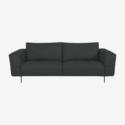 Furniture Village Domicil - Lawson 3 Seater Leather Sofa - NP Shale Grey
