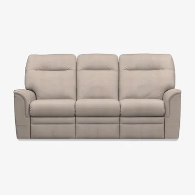 Furniture Village Parker Knoll - Hudson 23 Leather 3 Seater Power Recliner Sofa - Roma Putty