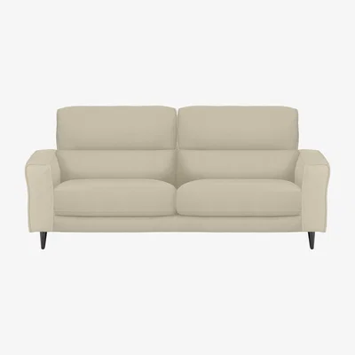 Furniture Village Axel 3 Seater NC Leather Sofa - NC Bisque