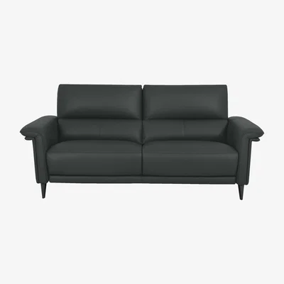 Furniture Village Domicil - Huxley 3 Seater Leather Sofa - NP Shale Grey
