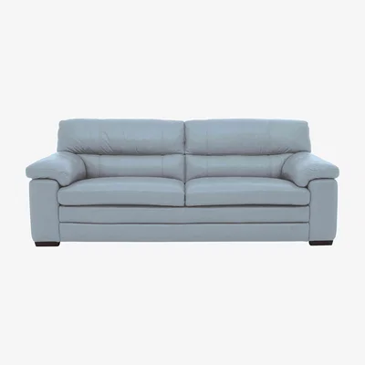 Furniture Village Cozee 3 Seater Pure Premium NC Leather Sofa - Pearl Blue