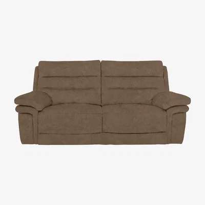 Furniture Village Berlin 3 Seater Fabric Sofa - Brown