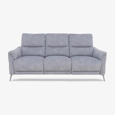 Furniture Village Daytona 3 Seater Fabric Power Recliner Sofa with Drinks Holder and Built-in Bluetooth Speaker - Dexter Smoke