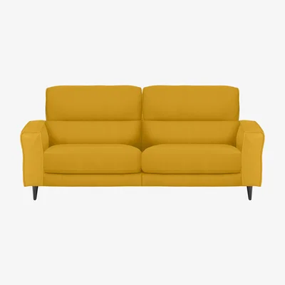 Furniture Village Axel 3 Seater NC Leather Power Recliner Sofa - Sunflower