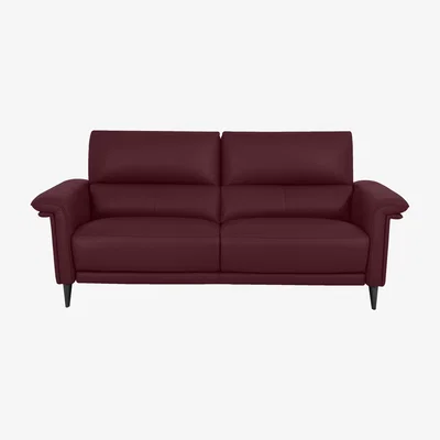 Furniture Village Domicil - Huxley 3 Seater Leather Sofa - NP Ruby